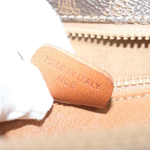 CELINE Macadam Canvas Clutch Bag Pvc Leather Brown - Picture 12 of 16